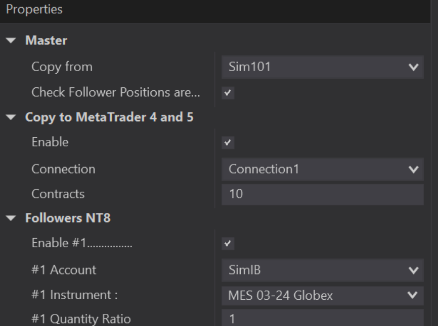 trade copier ninjatrader settings